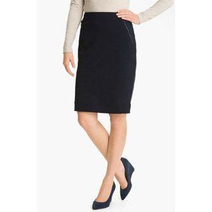 Lafayette 148 New York Jersey Pencil Skirt Black